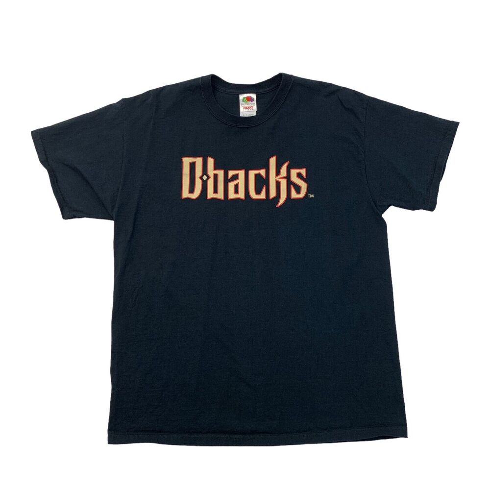 Vintage Arizona Diamondbacks T Shirt Mens XL Extra Large Black Fruit of the Loom